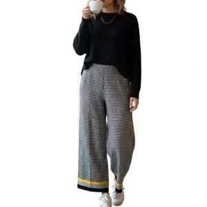 Cass Mode New York baggy polka dots pull up pants hem stripes size 8 (3x$15)